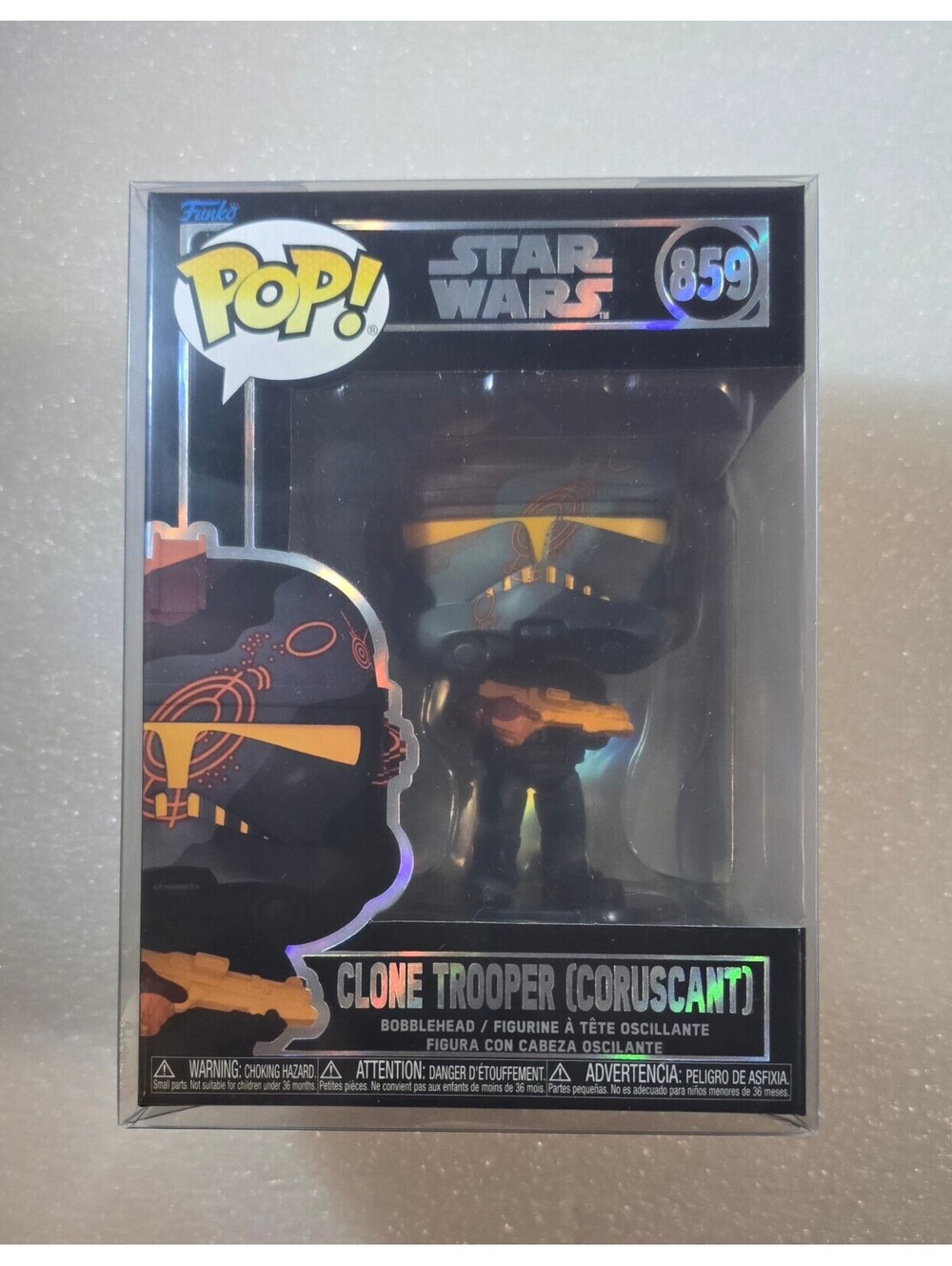 Funko Pop! Star Wars Clone Trooper (Coruscant) #859 w/protector MINT